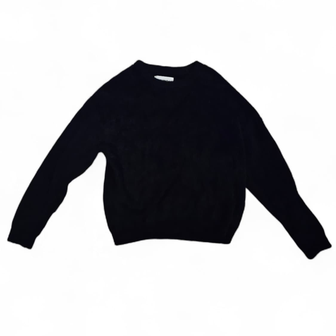 노매뉴얼 크롭 해어리 니트 블랙 L 상품이미지2