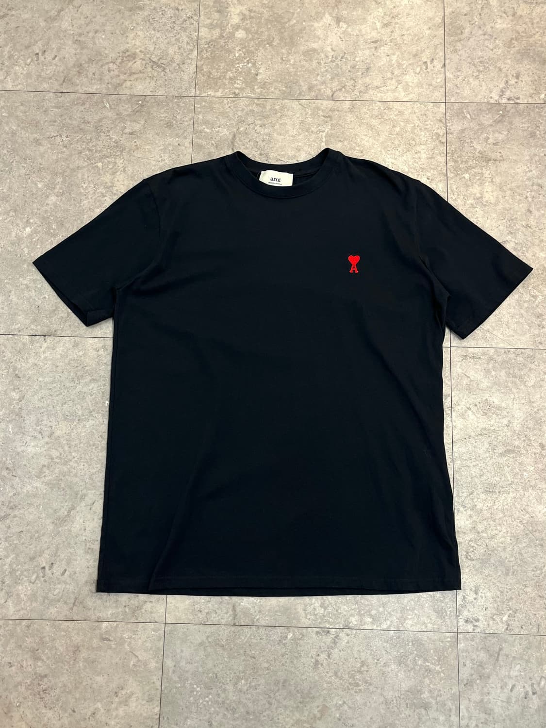 아미 스몰 하트 로고 반팔티 블랙 XL #csz3481 상품이미지5