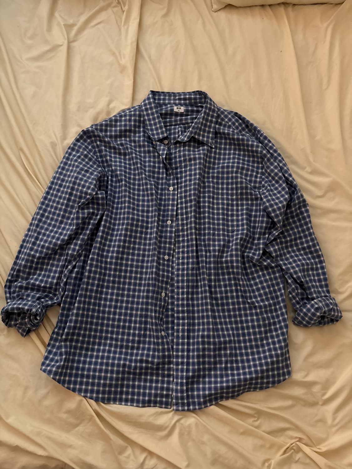 Uniqlo blue check shirts 상품이미지2
