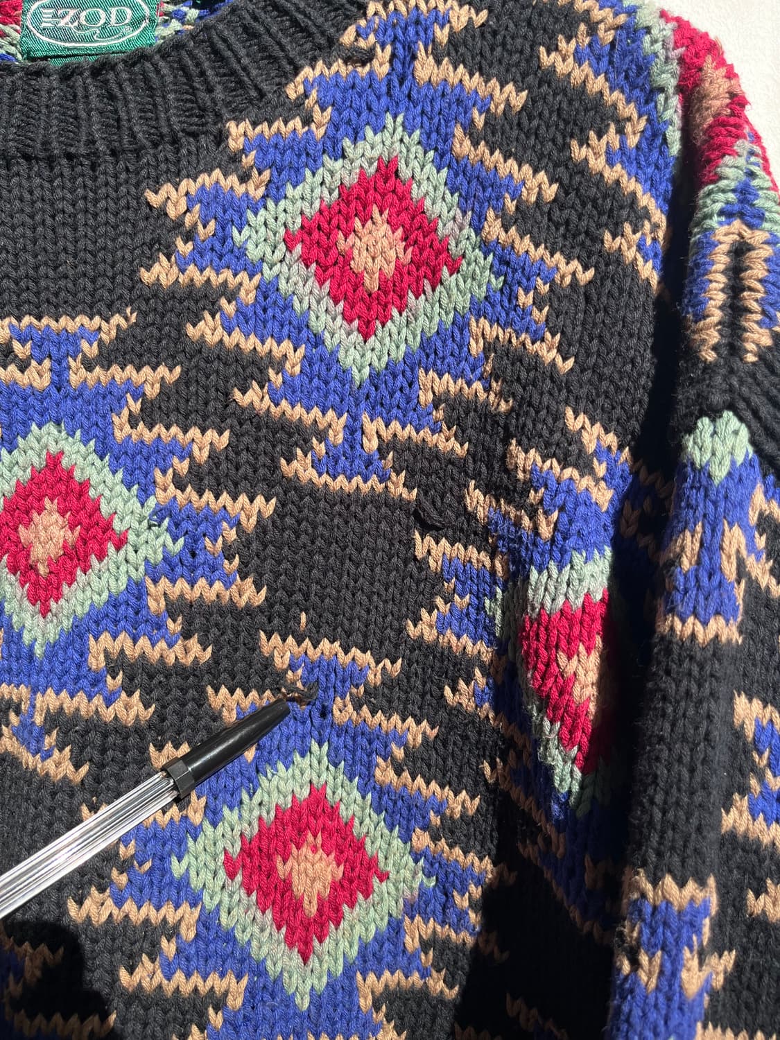 Izod 빈티지 아즈텍 패턴 니트 M 상품이미지5