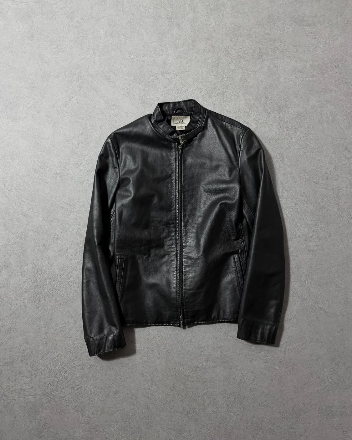 아르마니 익스체인지 미니멀 싱글 레더 자켓 상품이미지1