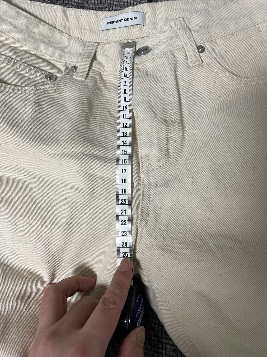 인스턴트 데님 아이보리 팬츠 28새상품 상품이미지5