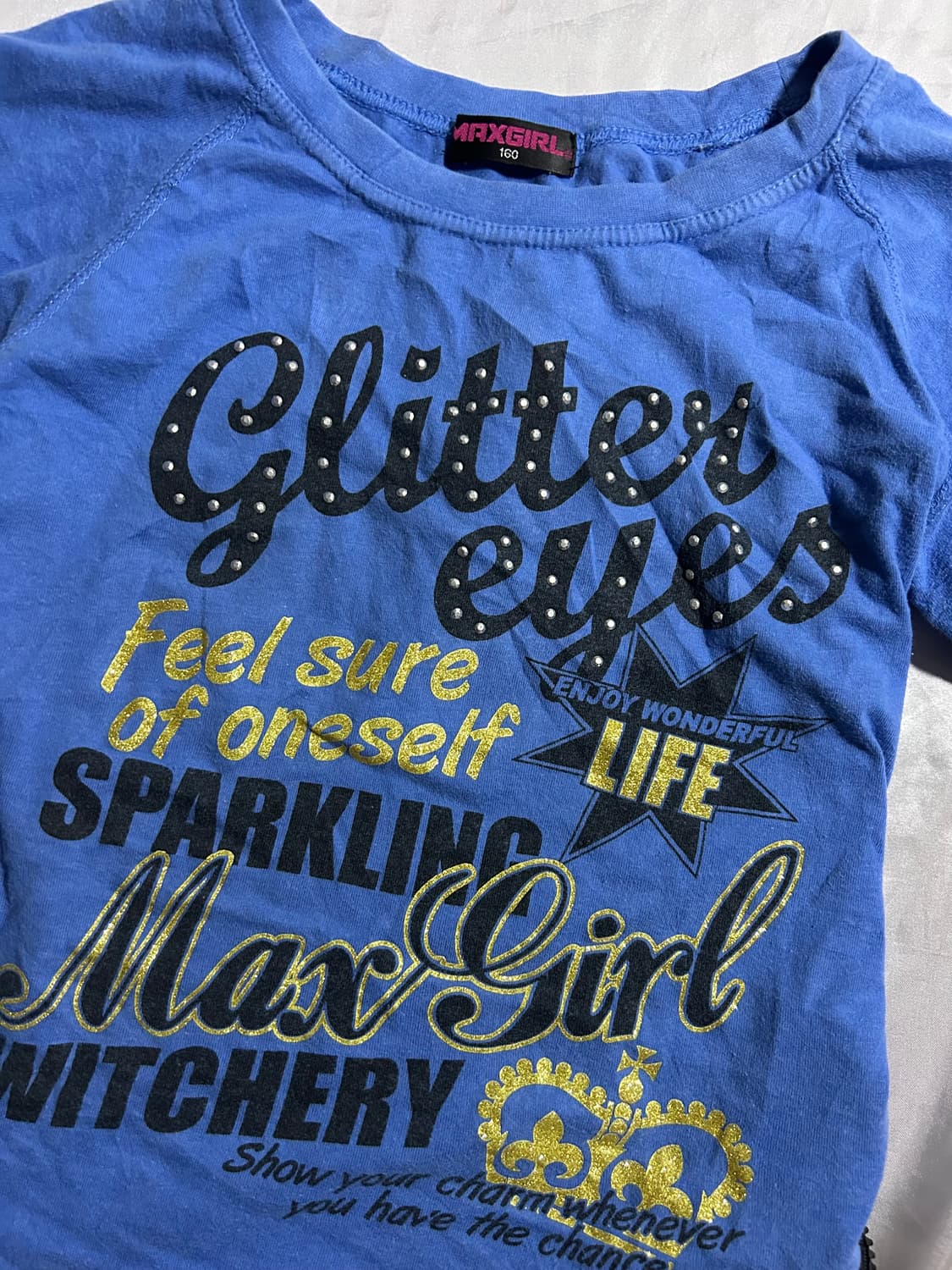 blue y2k gal t-shirt 상품이미지4