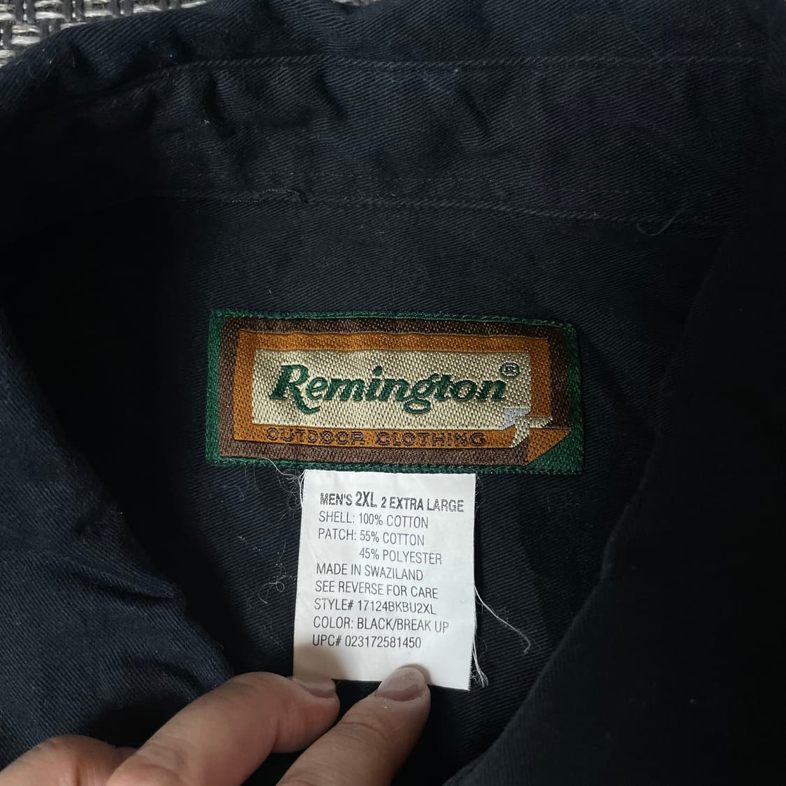 리얼트리 블랙 포인트 낙엽패턴 데님 긴팔 셔츠 2XL 상품이미지4