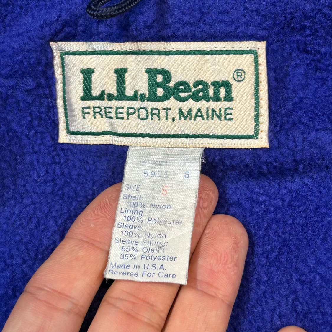 여S) 엘엘빈 L.L.Bean 빈티지 블루종 웜업 자켓 USA 상품이미지7