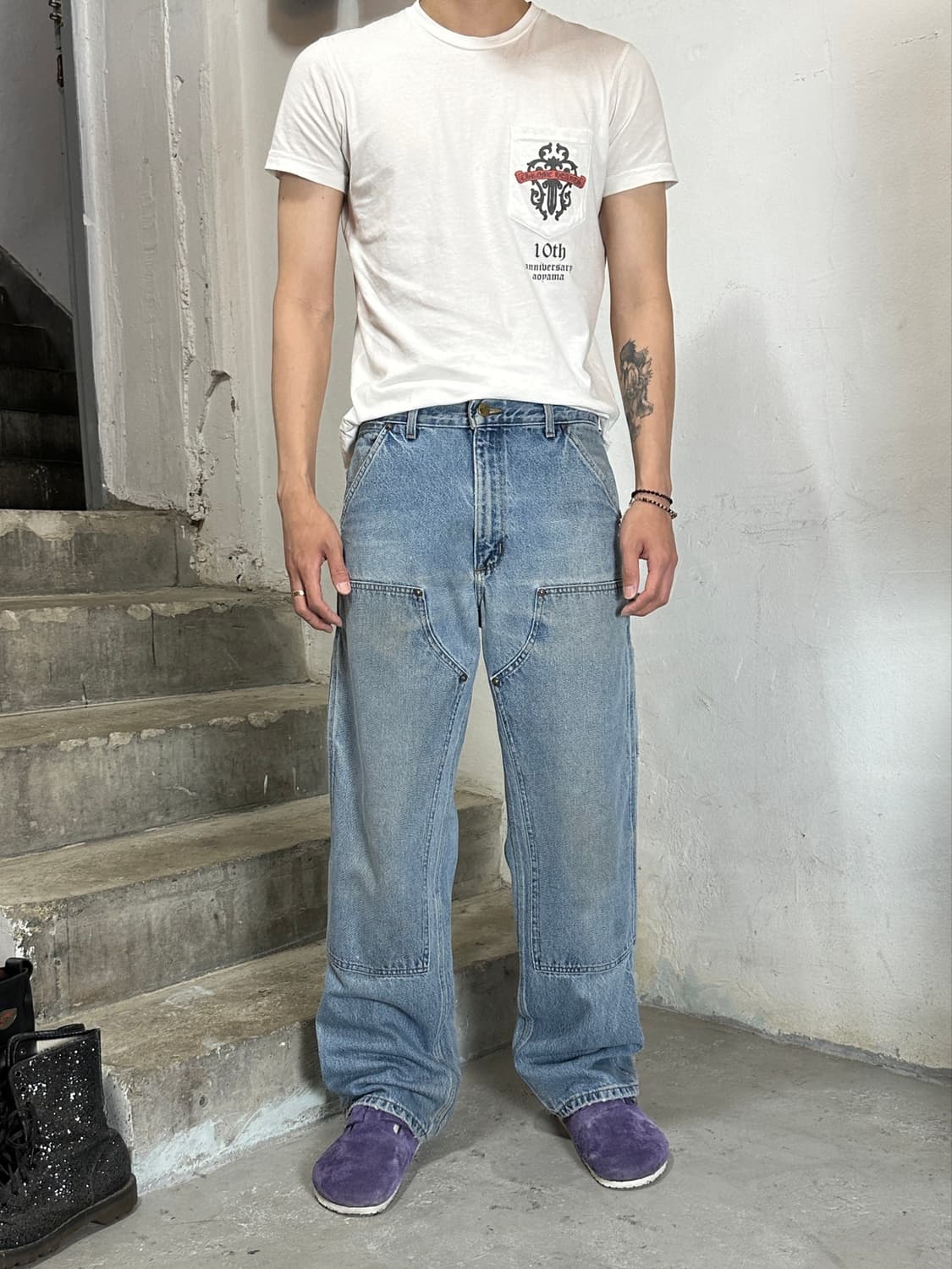 00's USA OG 칼하트 B07 더블니 팬츠 칼하트 데님 더블니 상품이미지2