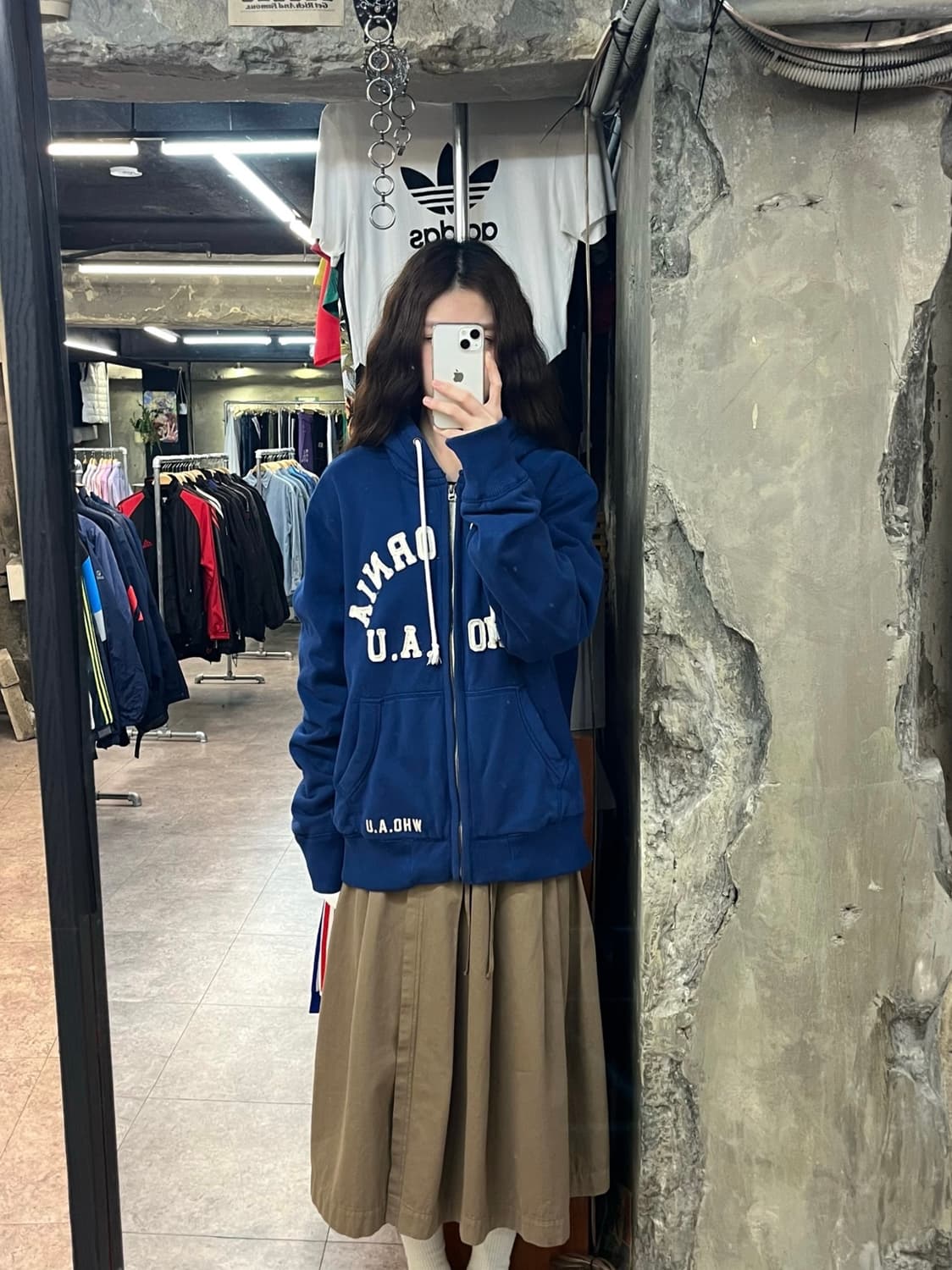 후아유 양털 후드집업 블루 XL #csz2683 상품이미지2