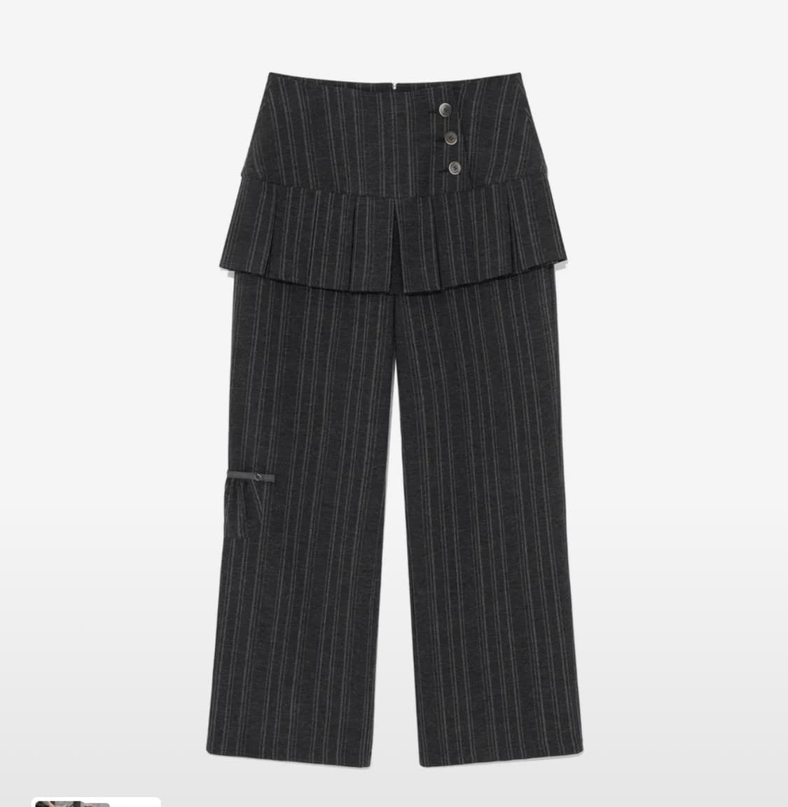 더콜디스트모먼트 스커트 레이어드 팬츠 차콜m 팝니다 (새제품) 상품이미지1