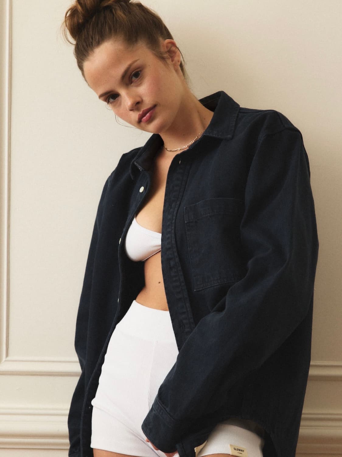 글로니 클래식 코튼 트윌 셔츠(black) 상품이미지2