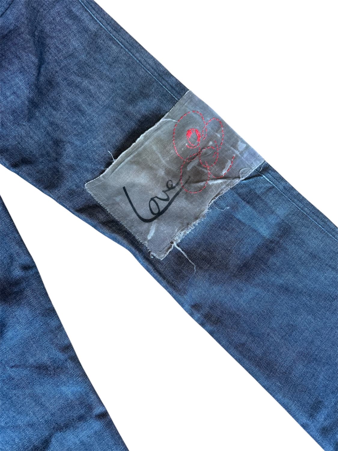 꼼데가르송 아카이브 러브패치 자수 데님진 상품이미지2