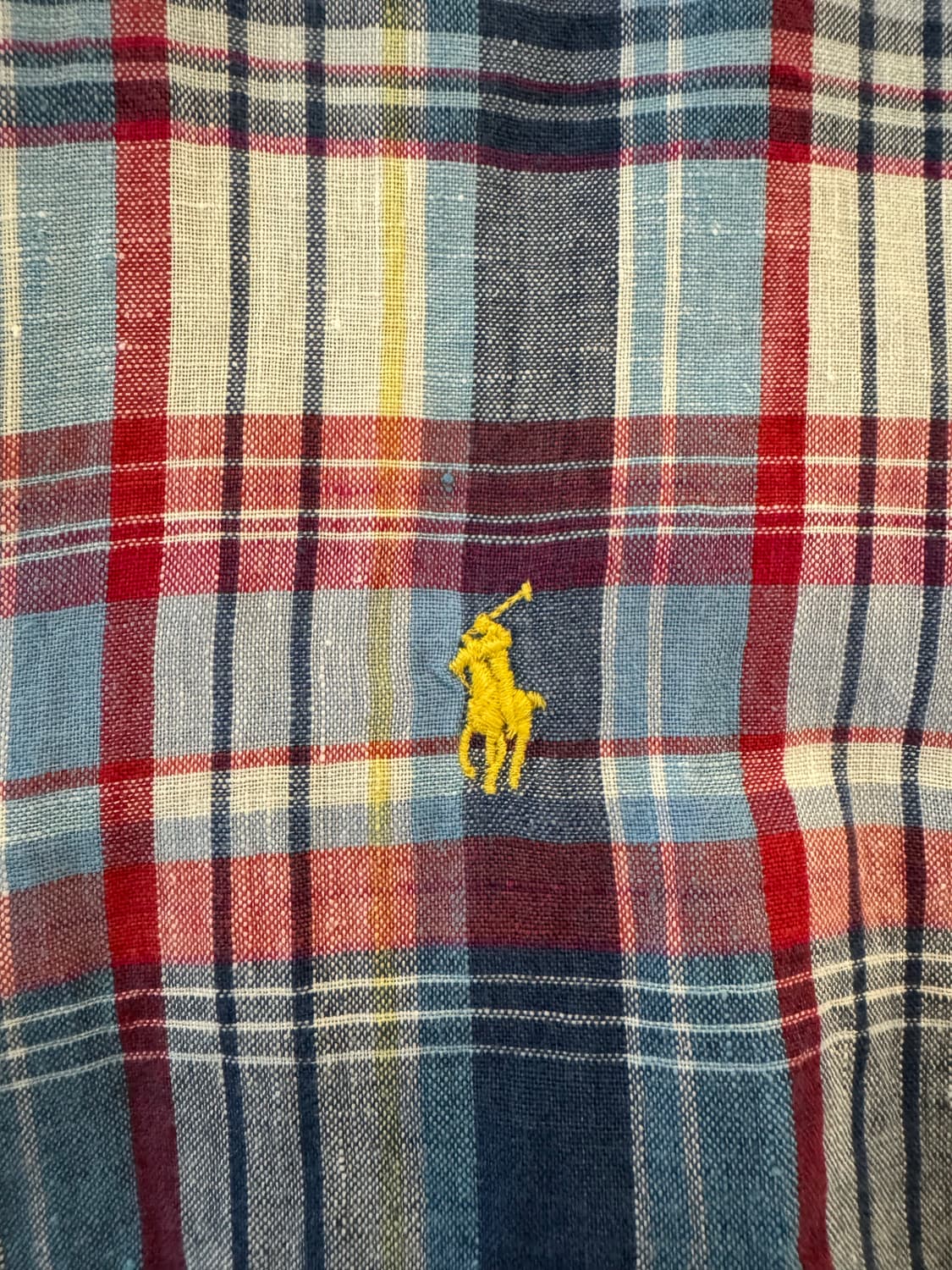 폴로 랄프로렌 체크 린넨셔츠 M 상품이미지2
