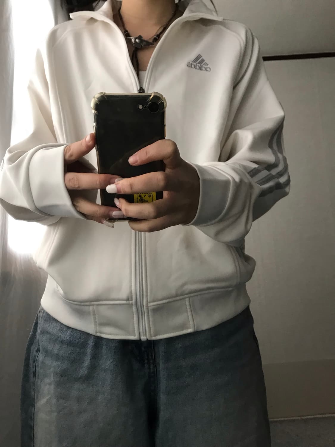 아디다스 화이트 실버 져지 상품이미지1