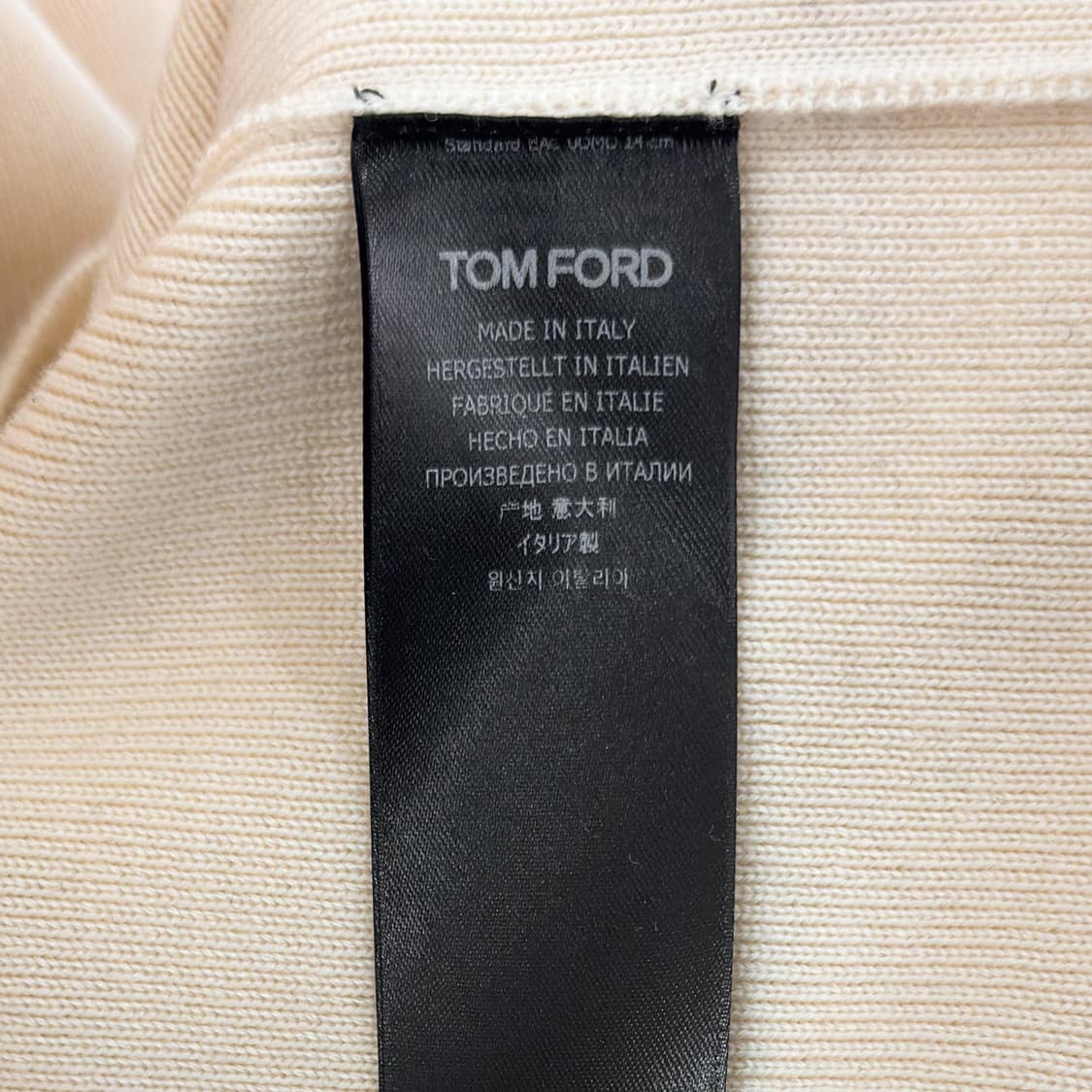 [52] 톰포드 헤비 울 하프 집업 니트 아이보리 상품이미지5