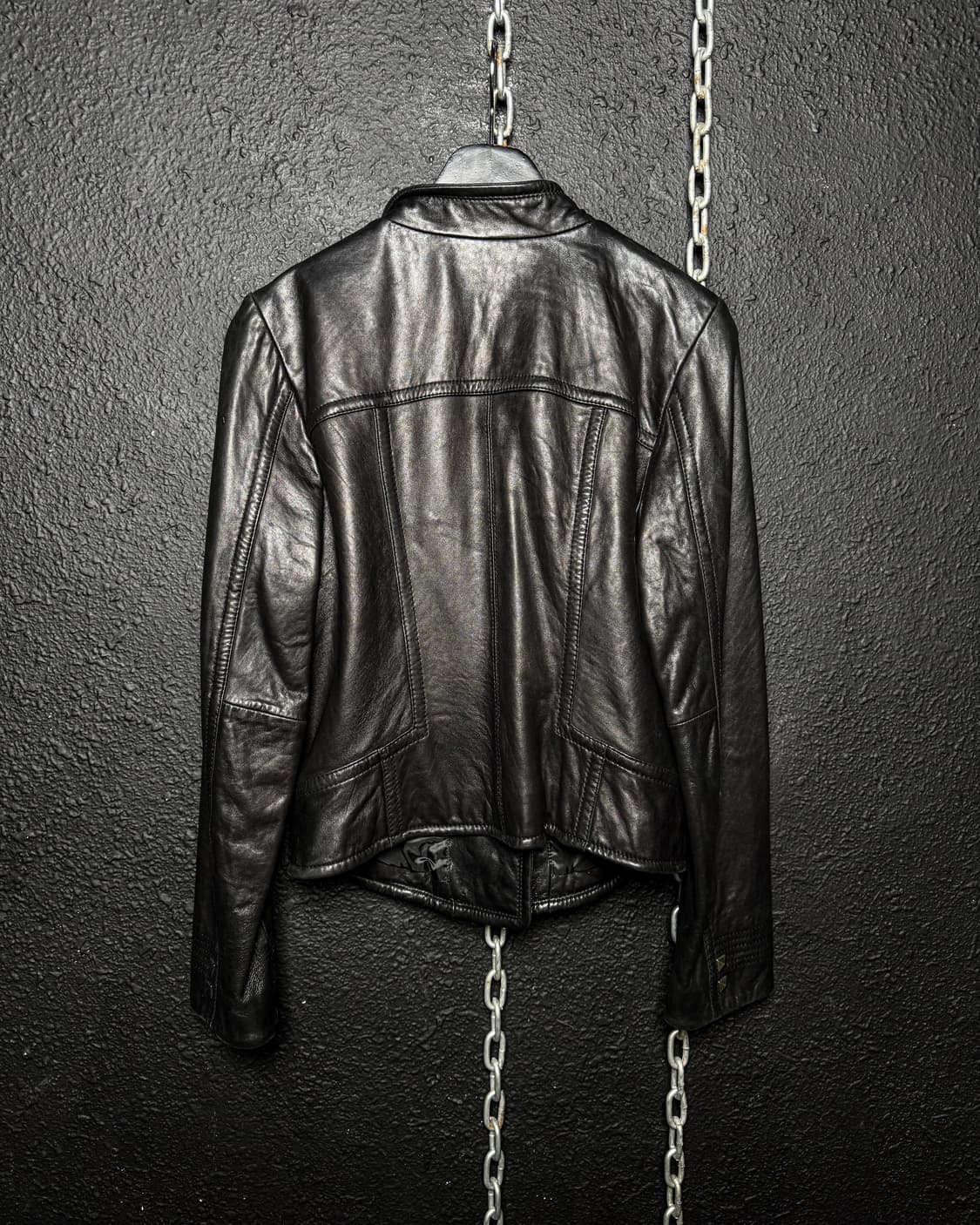 Stud Detail Leather Rider Jacket 상품이미지10