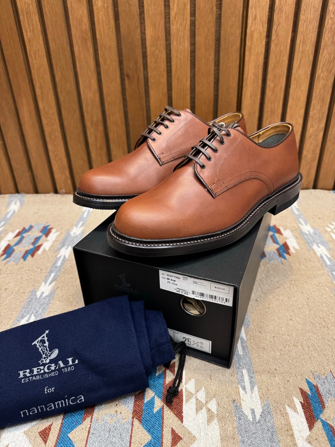 [255mm] 나나미카 x 리갈 고어텍스 플레인 토 슈즈 브라운 24ss 상품이미지6