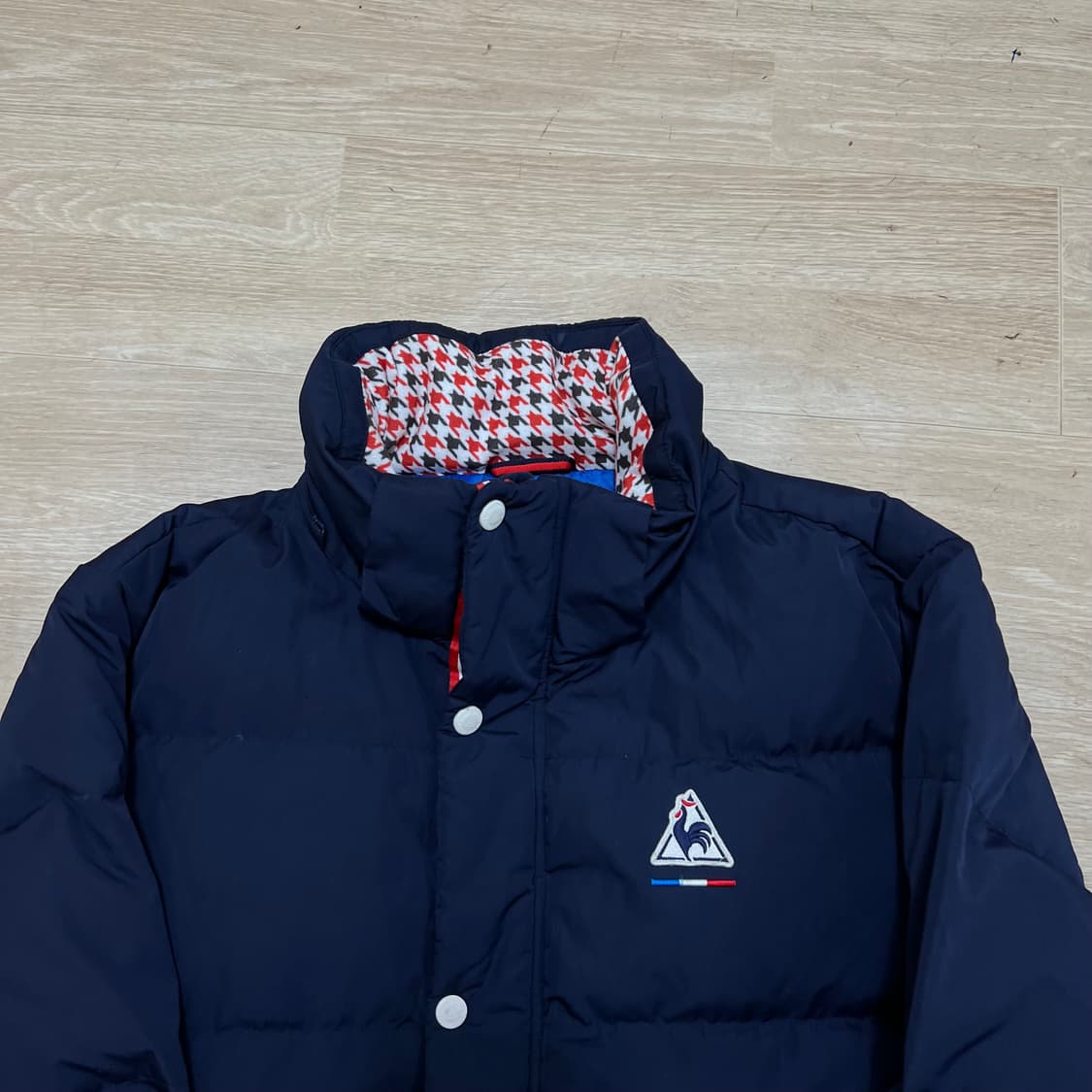 르꼬끄 덕다운 하운드투스 체크 패딩 점퍼 [네이비] L/100 상품이미지2