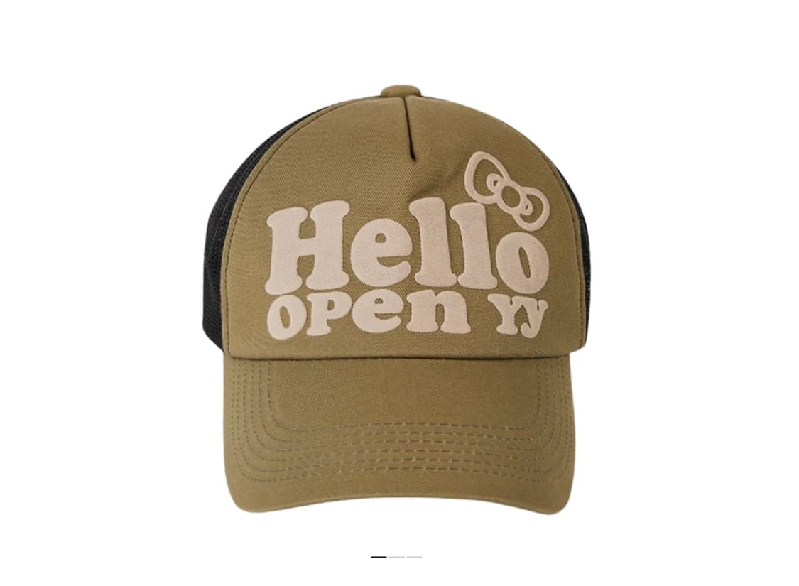 오픈와이와이 openYy x 헬로키티 트러커캡 카키 모자 상품이미지1