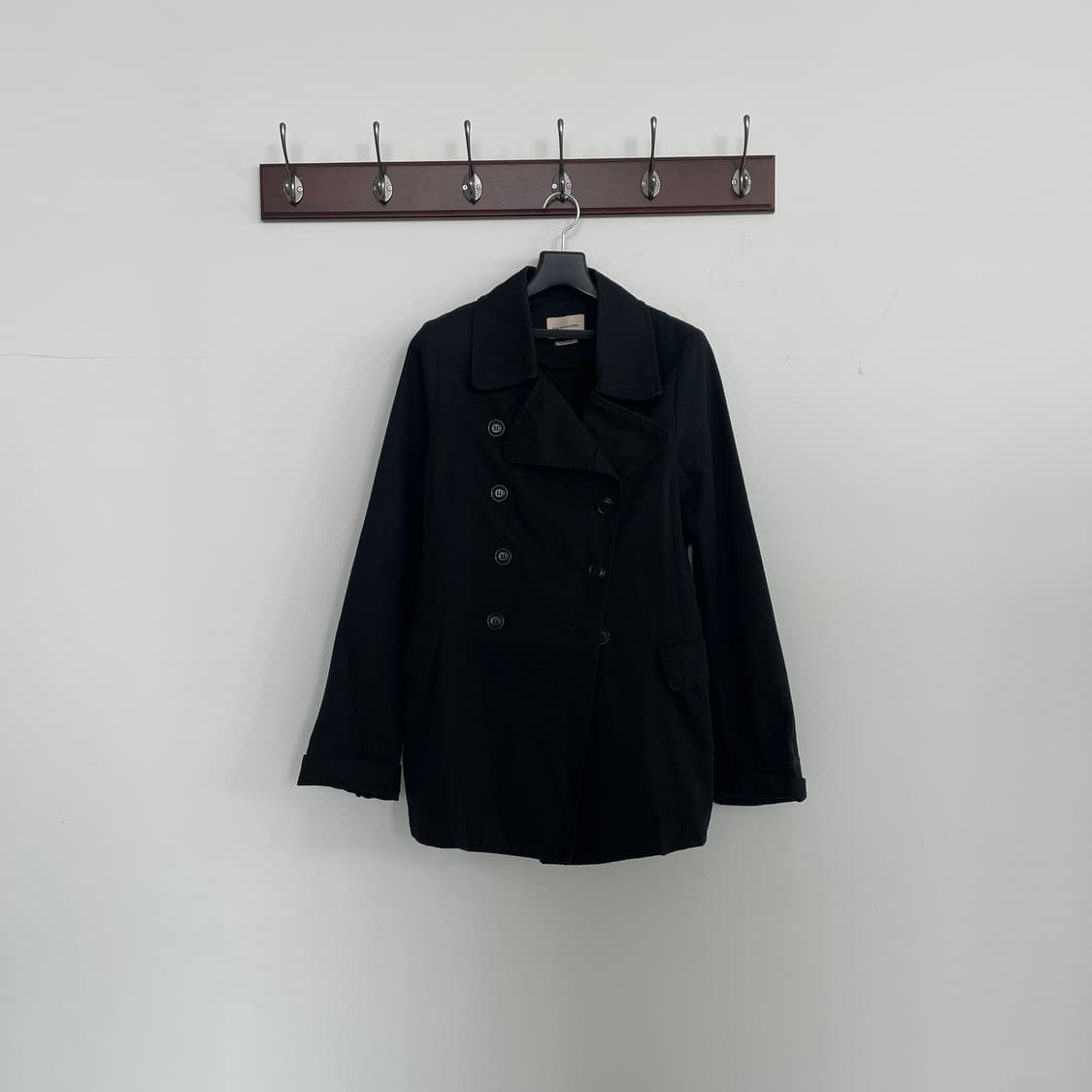 이자벨마랑 린넨 블랙 더블 면 코트 상품이미지3