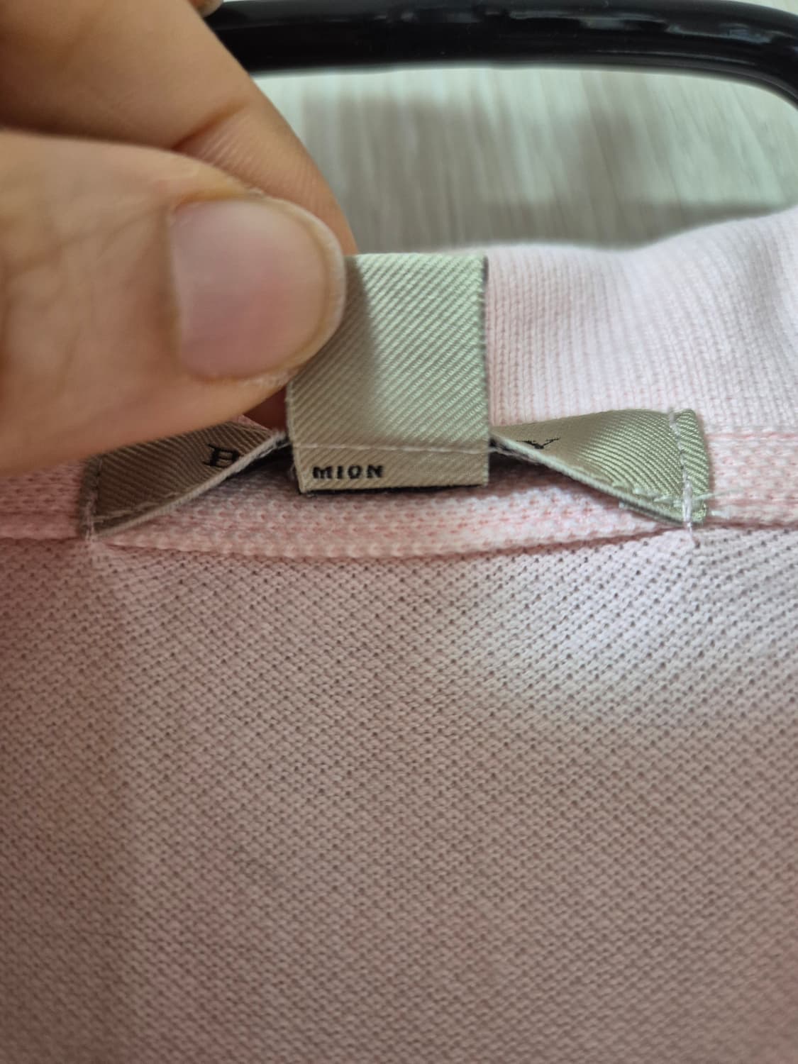 (정품) 버버리 핑크 반팔 카라티 라지 66 상품이미지7