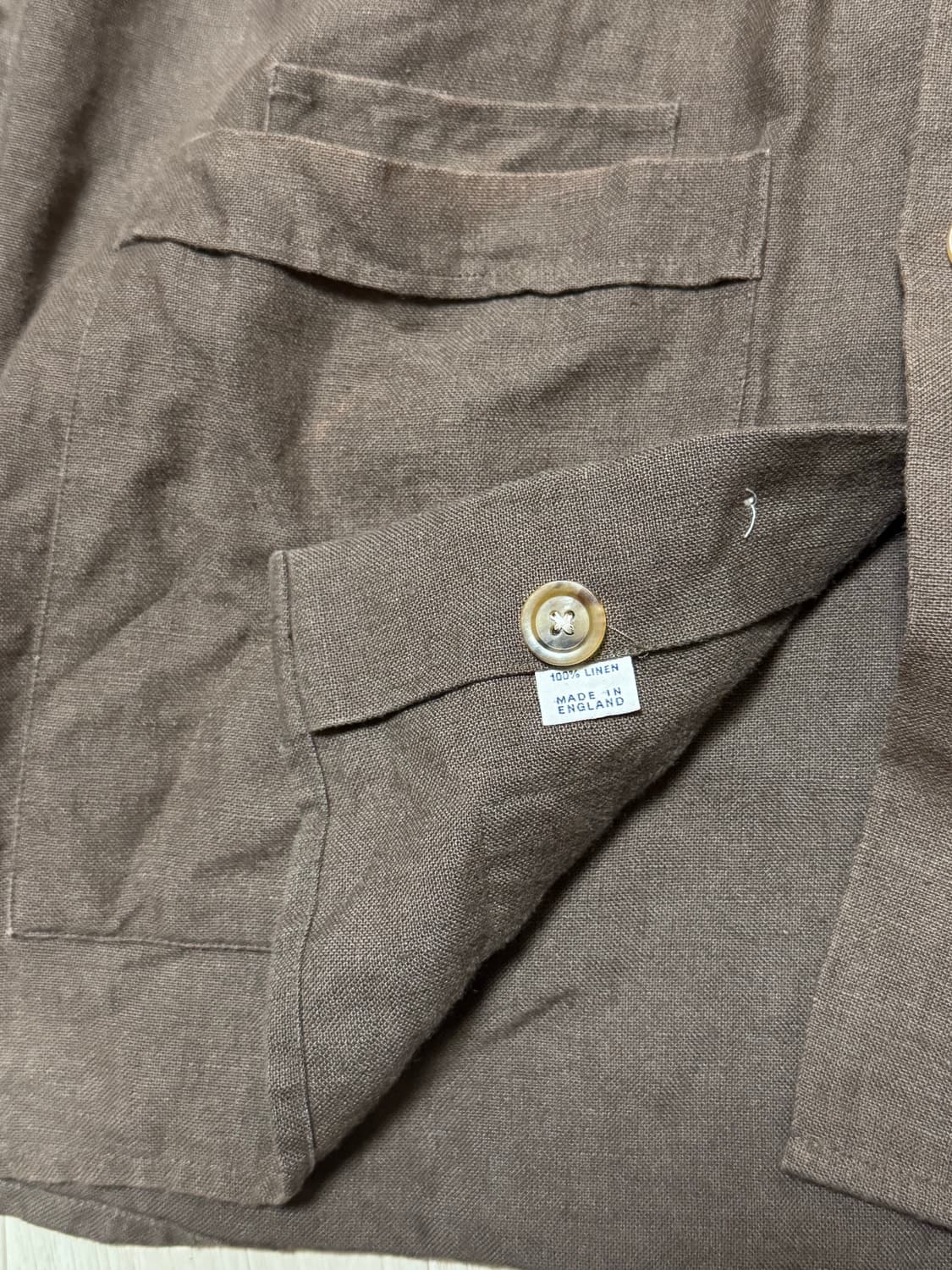 드레익스x카멜 린넨 오버셔츠 브라운 M 상품이미지7