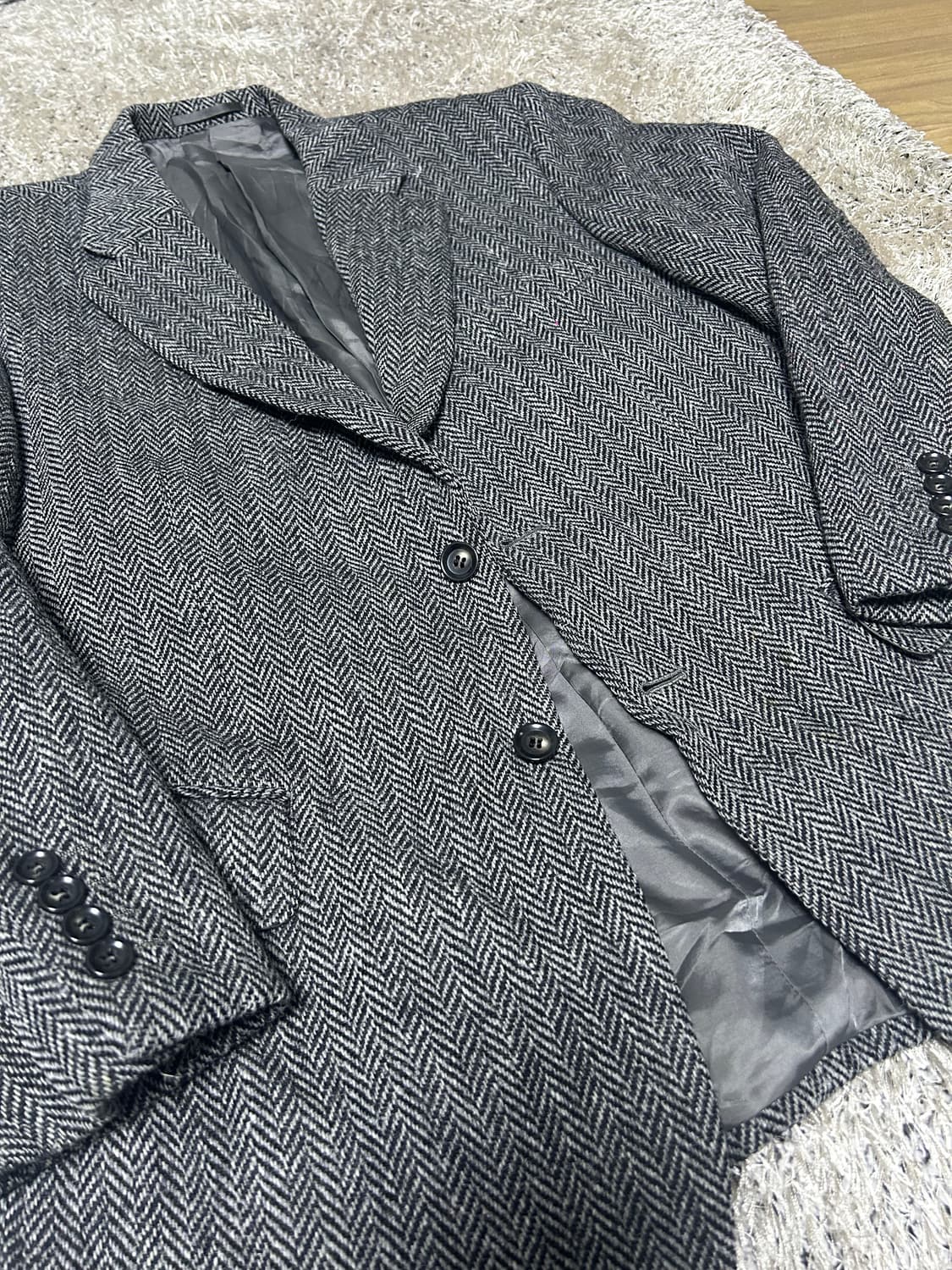 일제 하운드투스 헤링본 블레이저 사이즈 105 상품이미지2