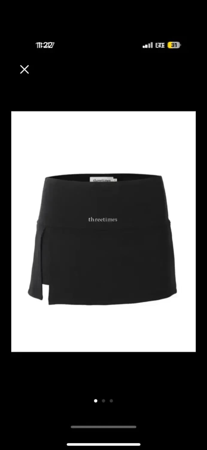 쓰리타임즈 슬릿 스커트 블랙 M 상품이미지1