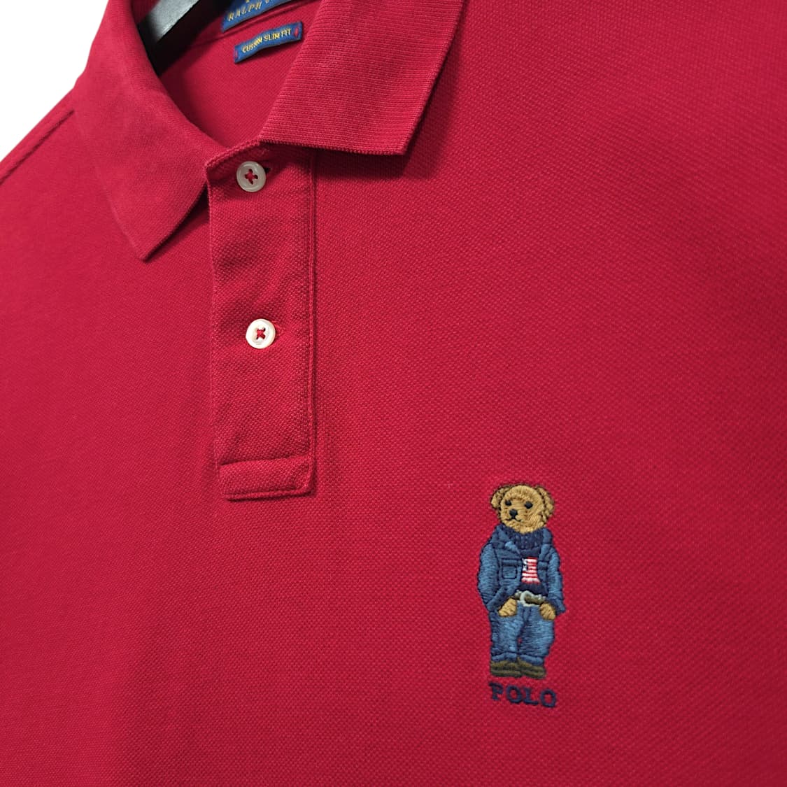 [L] 폴로 레드 베어자수 커스텀 슬림핏 PK 반팔 카라티셔츠 상품이미지4