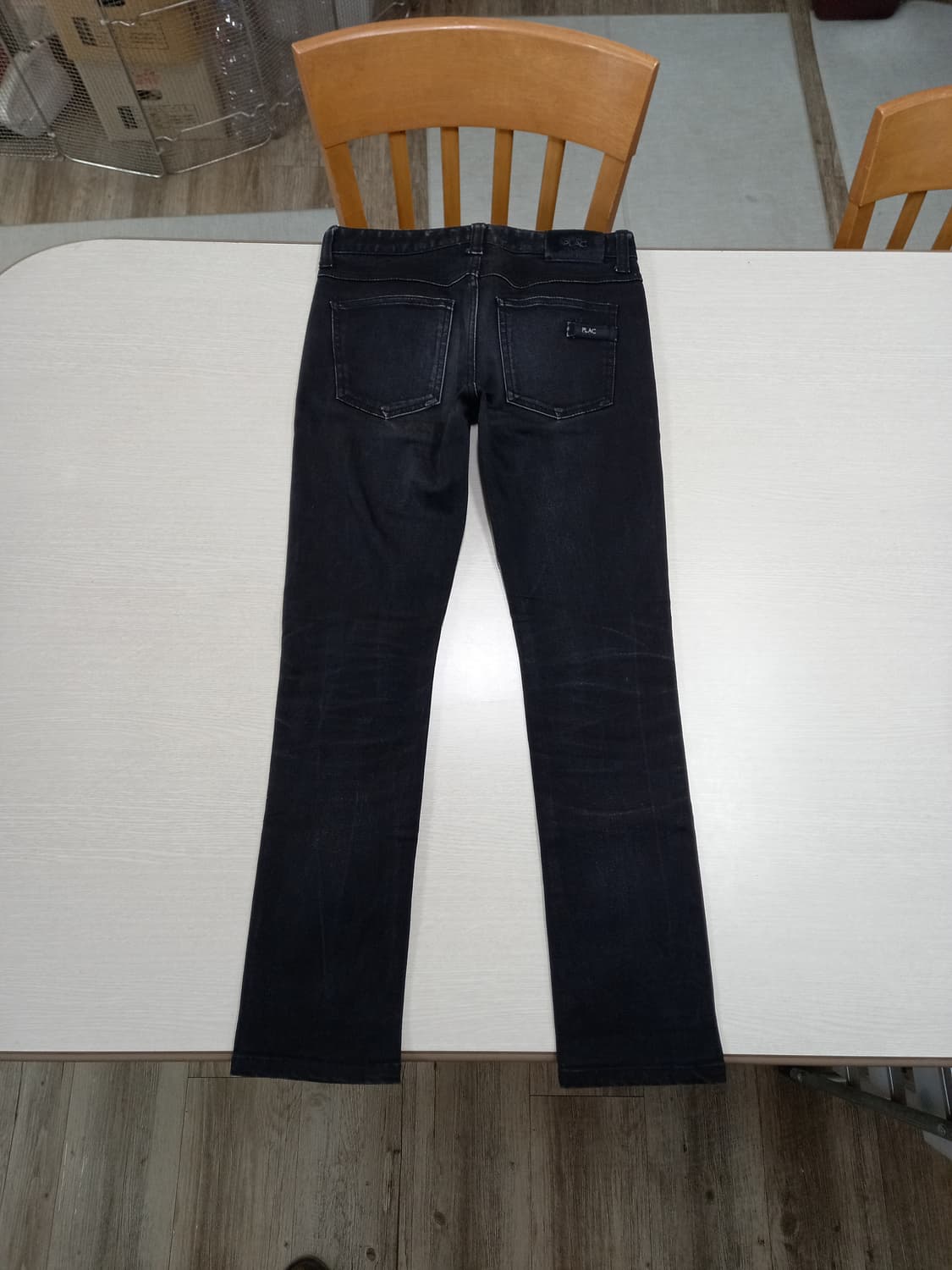 28 PLAC Slender Kor 워싱 스판 슬림일자진 블랙 28-88 상품이미지2