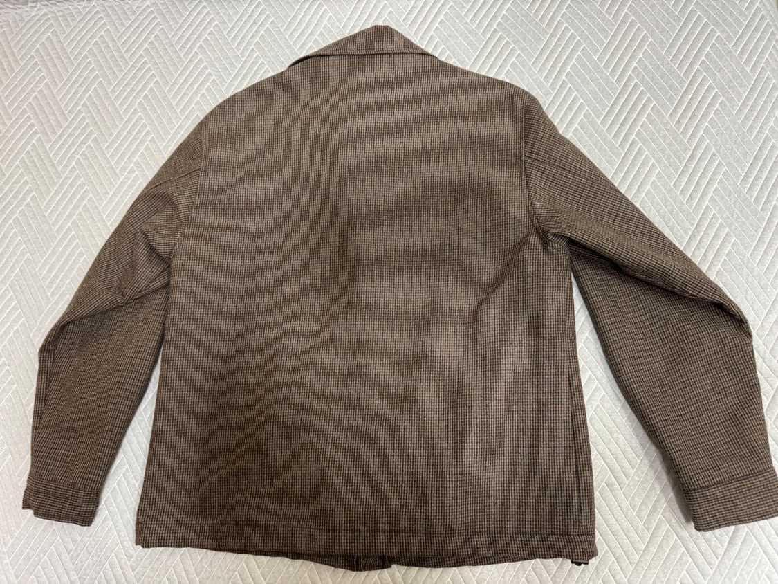 [M] 아르반 울 하이넥 체크 블루종 상품이미지8