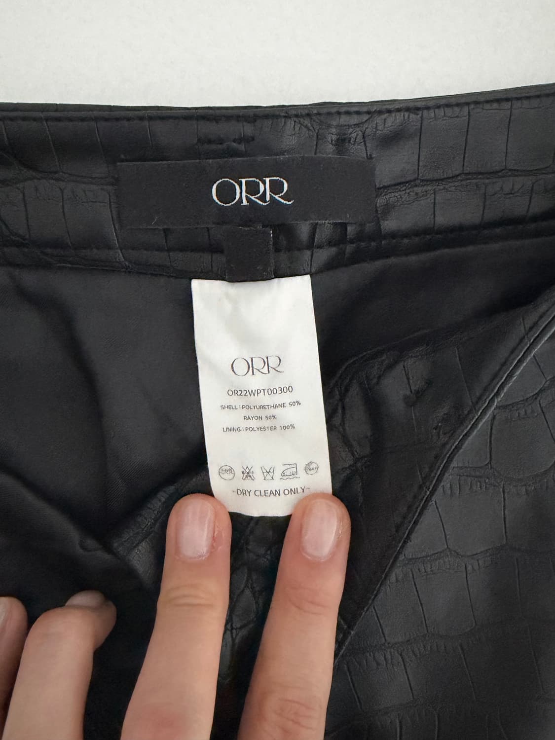 orr 페이크레더 와이드팬츠 상품이미지4