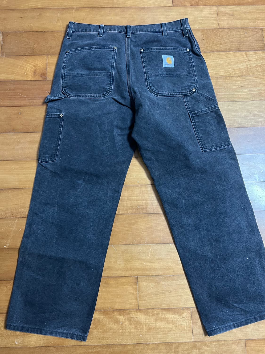 Rare) 90s carhartt b01 칼하트 더블니 blk 33x30 상품이미지4