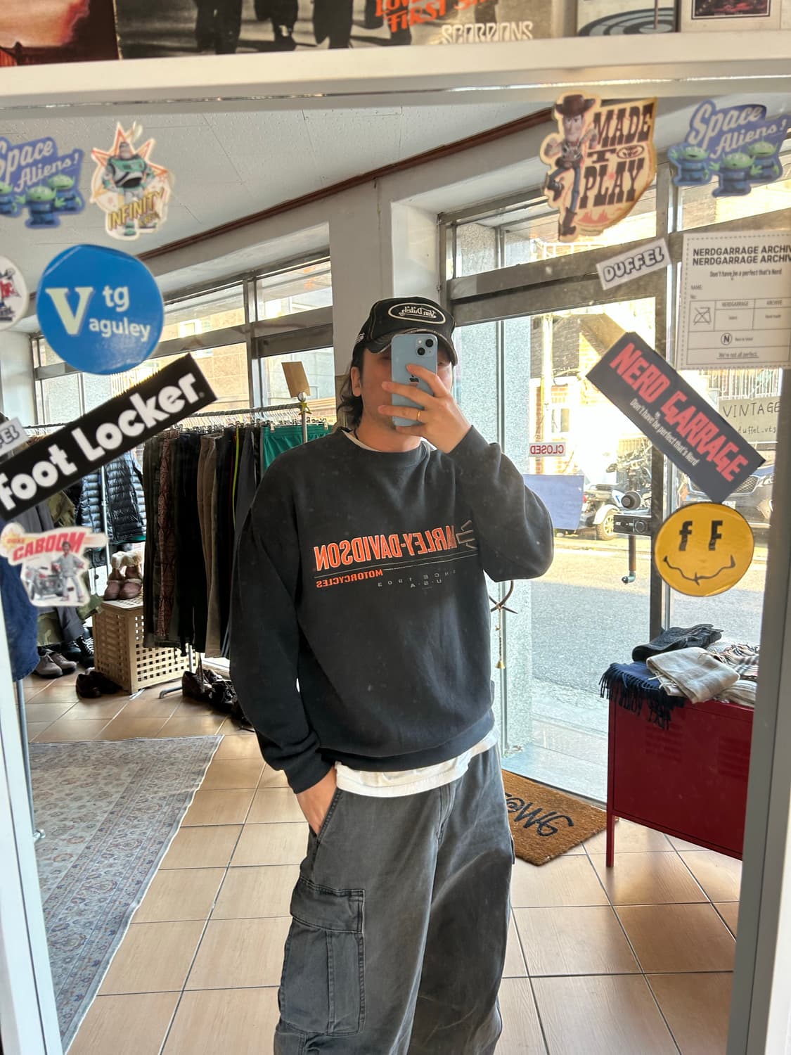 90‘s USA 할리데이비슨 스웻셔츠 상품이미지9