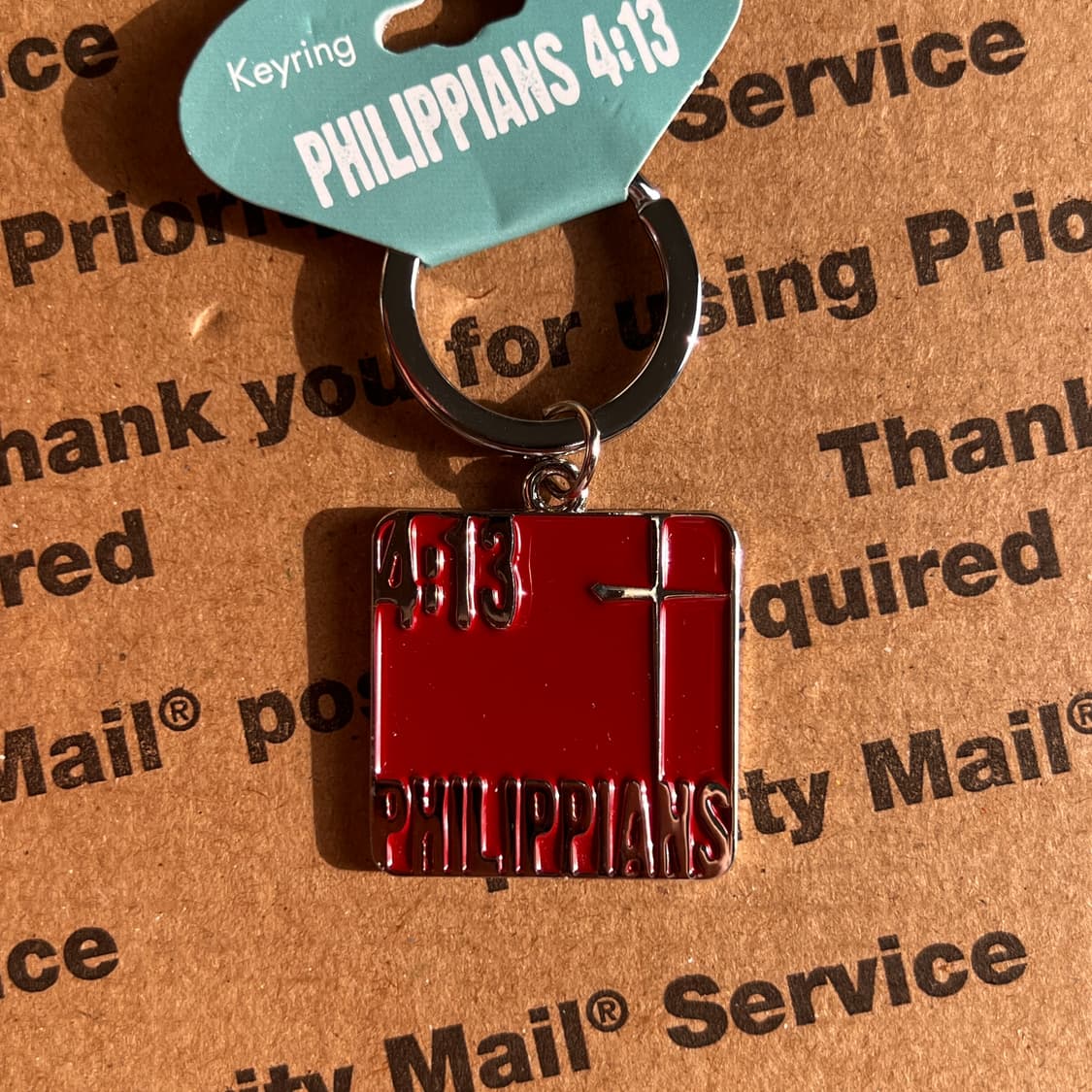 90s vtg Philippians 4:13 Keyring 상품이미지1