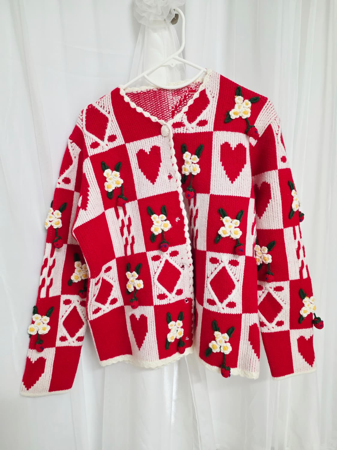 크리스마스 레드 퐁퐁이 가디건 대장탬!! 상품이미지1