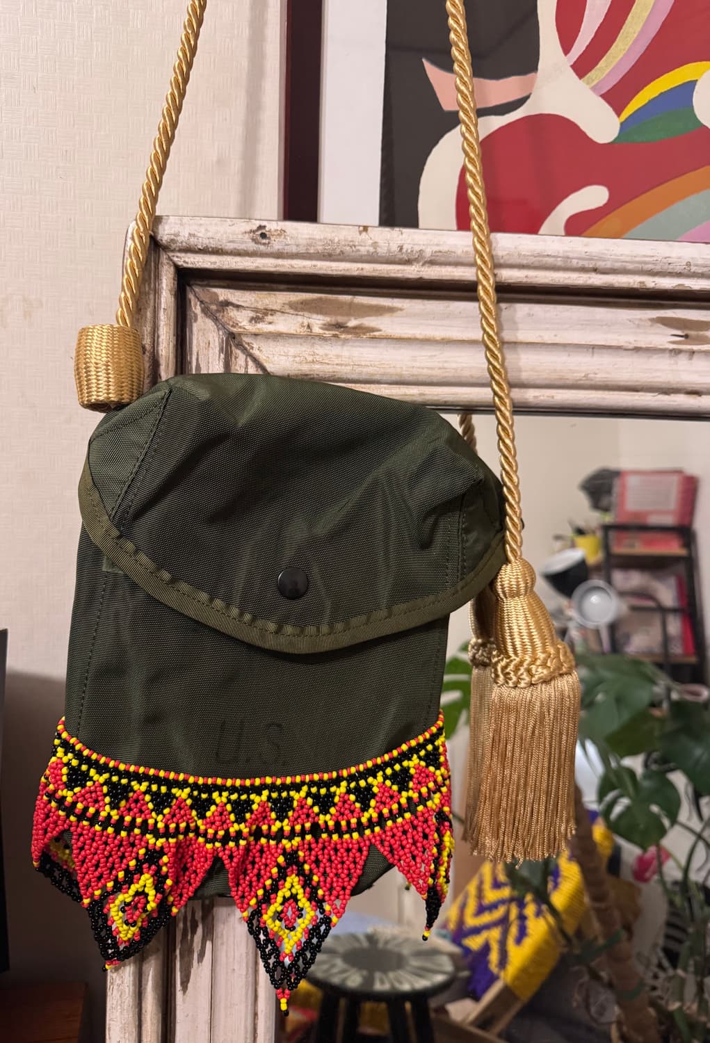 나나서카 /77circa 비즈 밀러터리 크로스백 상품이미지1