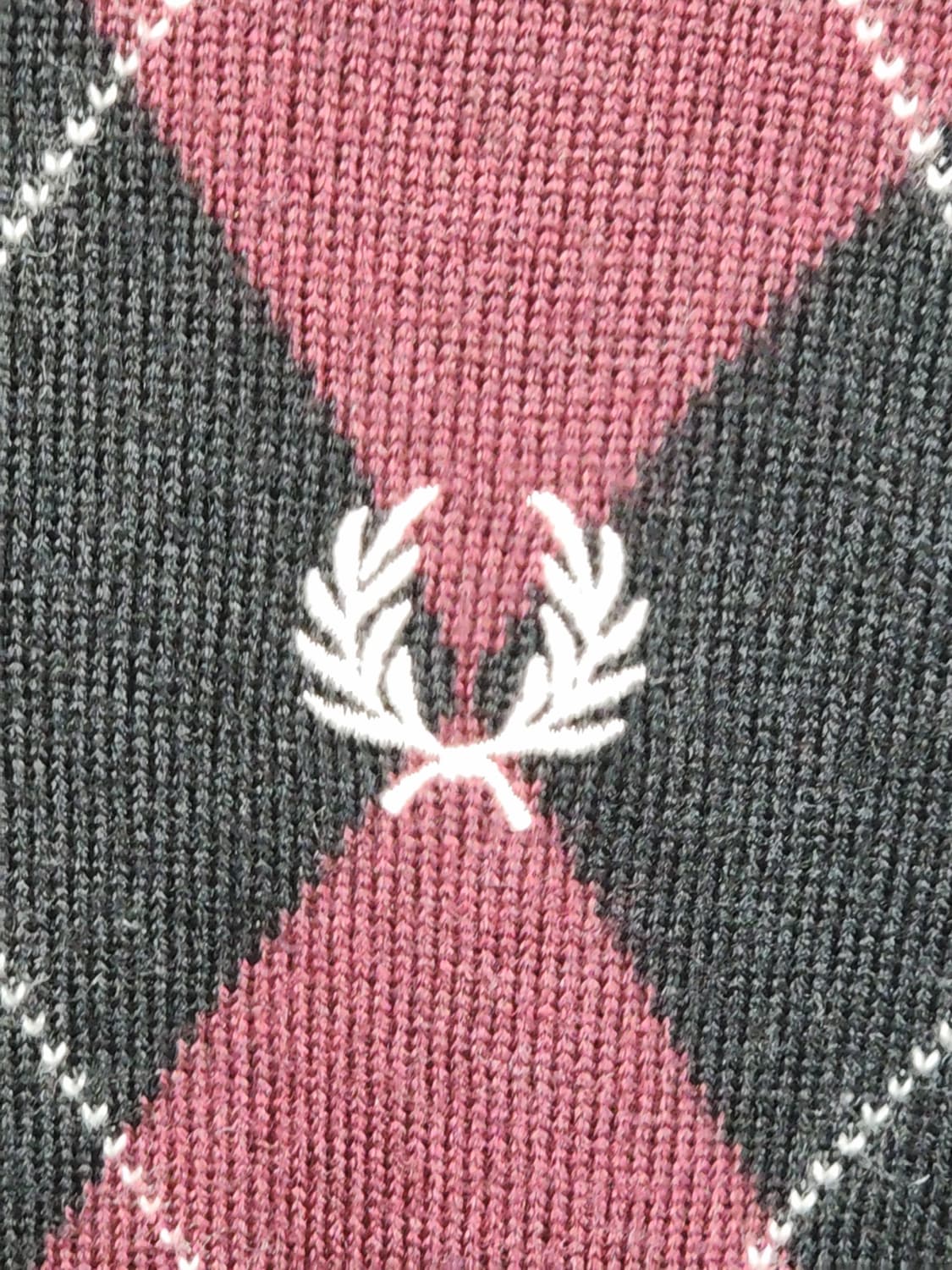 (M) 프레드페리 아가일 니트 브이넥 울스웨터  상품이미지4