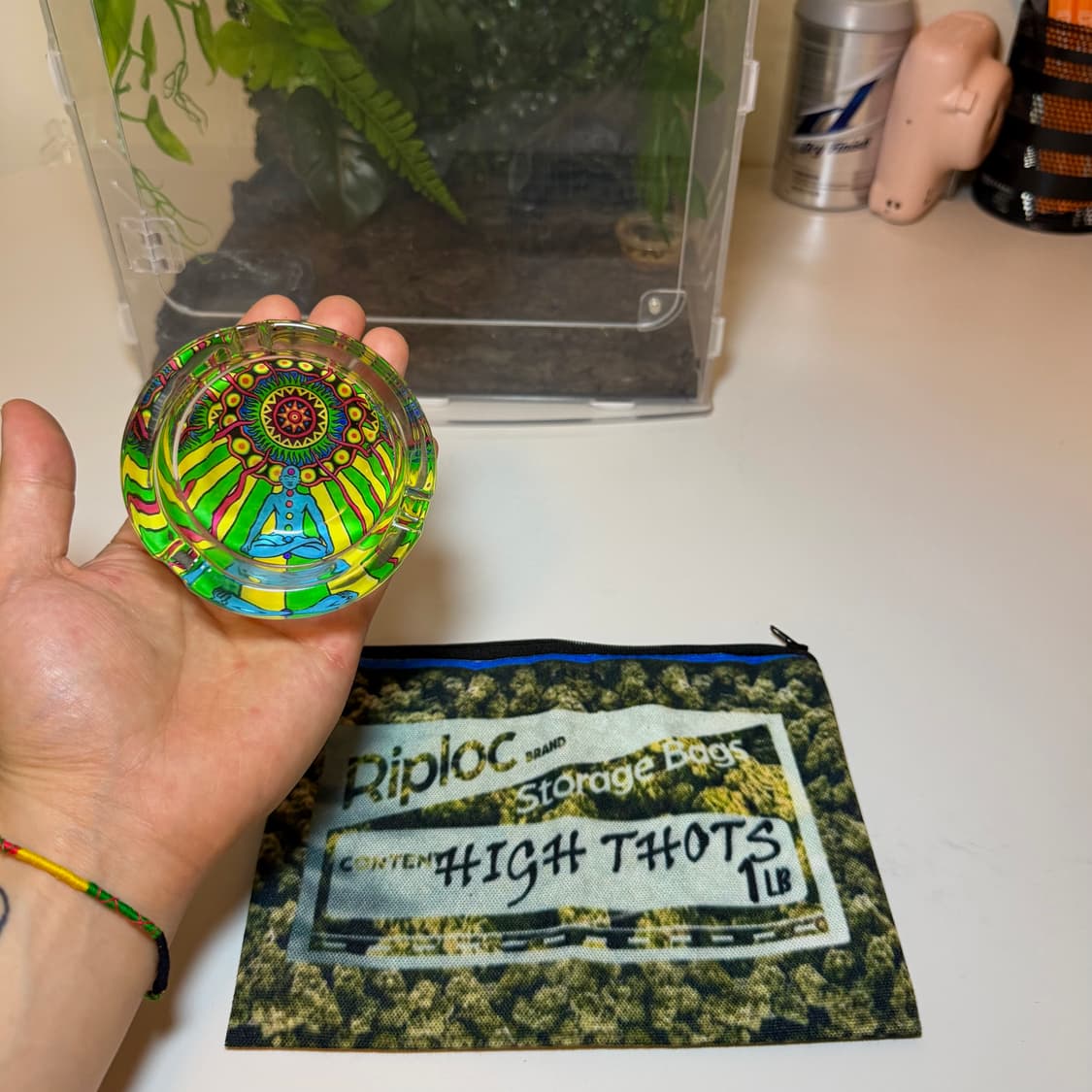 사이키델릭 만다라 명상 애쉬트레이 재떨이 상품이미지1