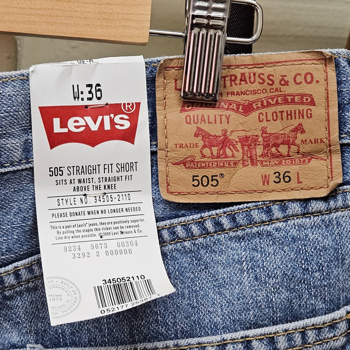 리바이스 505 데님 쇼츠 상품이미지3