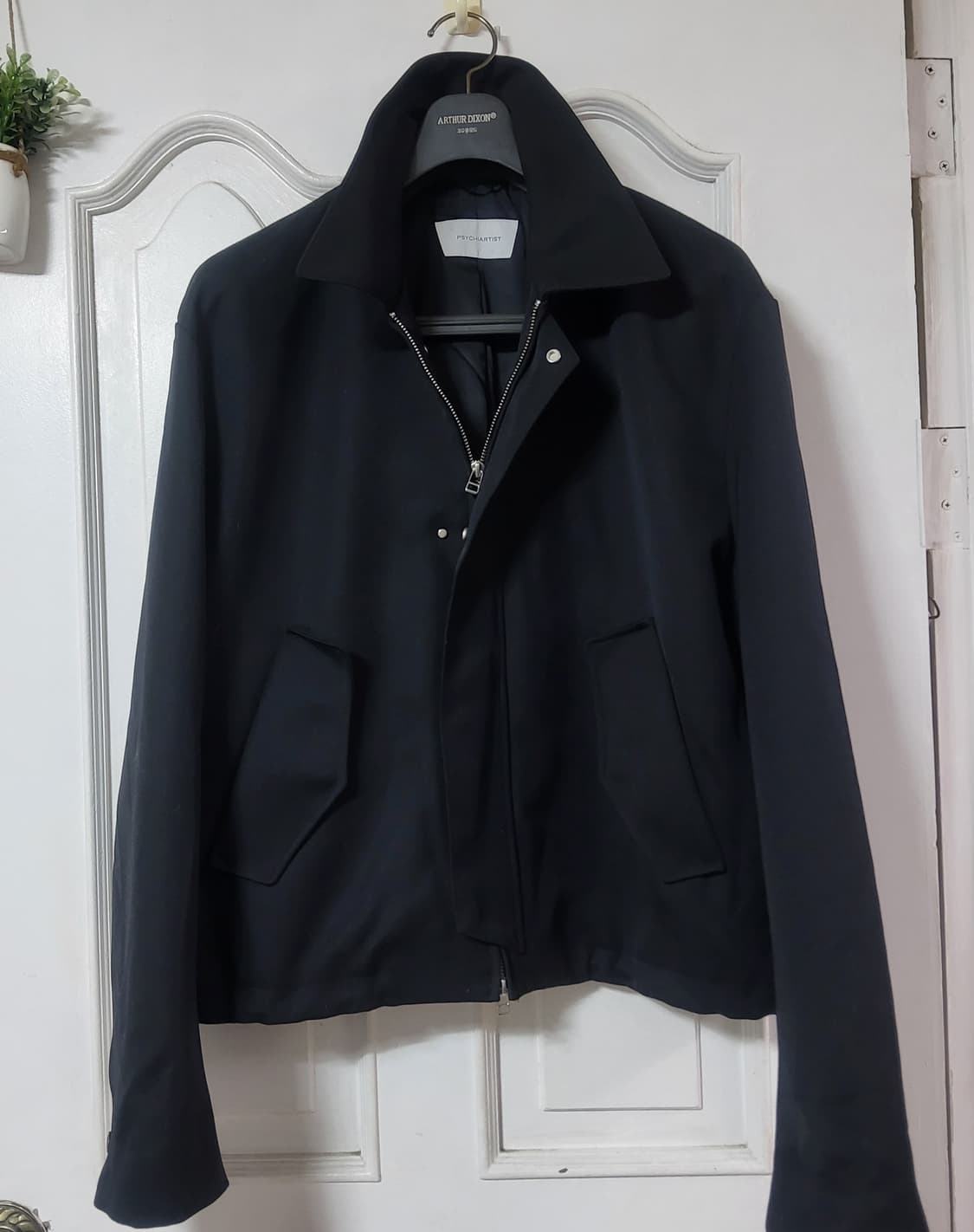 새상품 PSYCHIARTIS사이키아티스트 타이 블루종 코튼버젼 블랙 50 상품이미지1