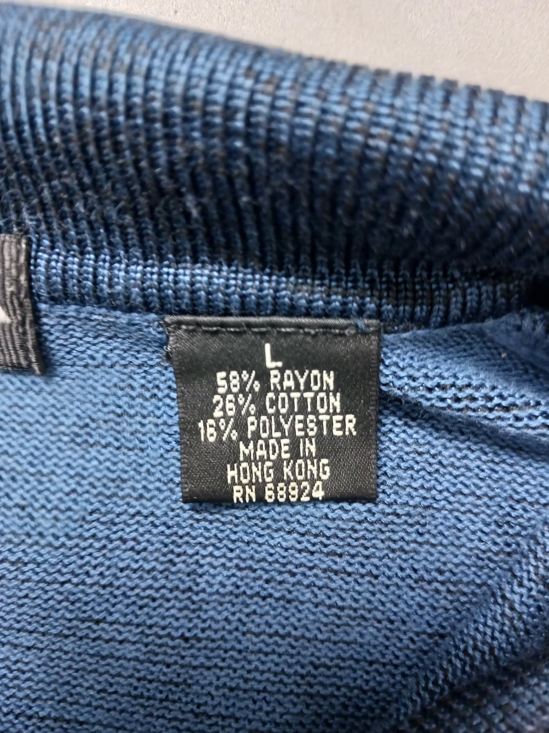 [L] 빈티지 블루 멜란지 긴팔 폴로 니트 상품이미지9