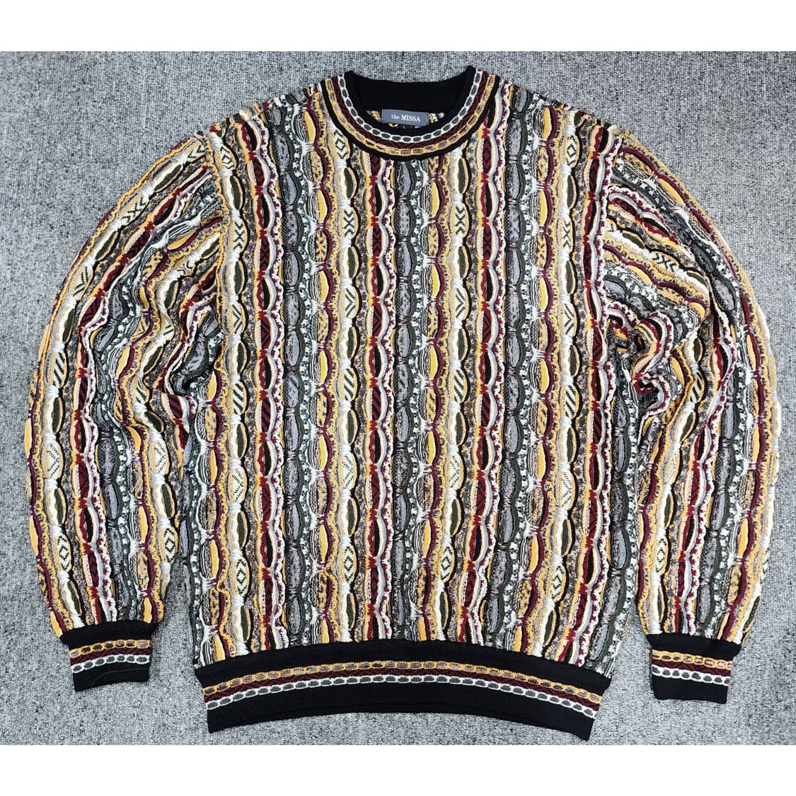 빈티지 쿠지스타일 케이블 울 니트 L 상품이미지1