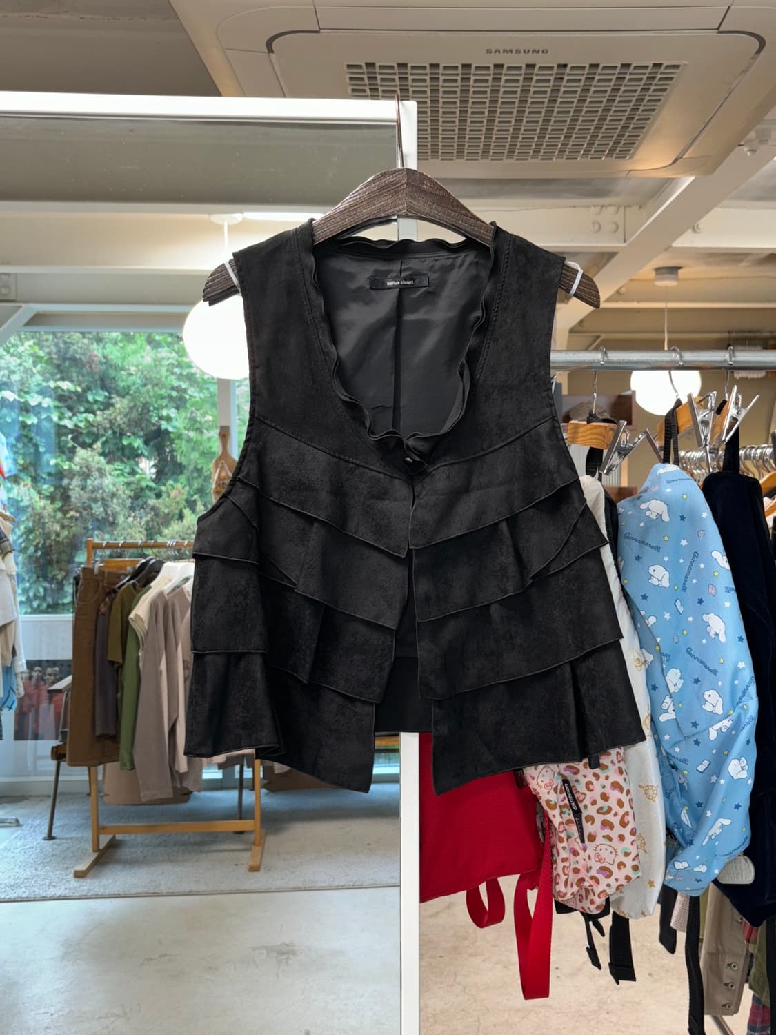 Bellus closet 인조 스웨이드 베스트 상품이미지1