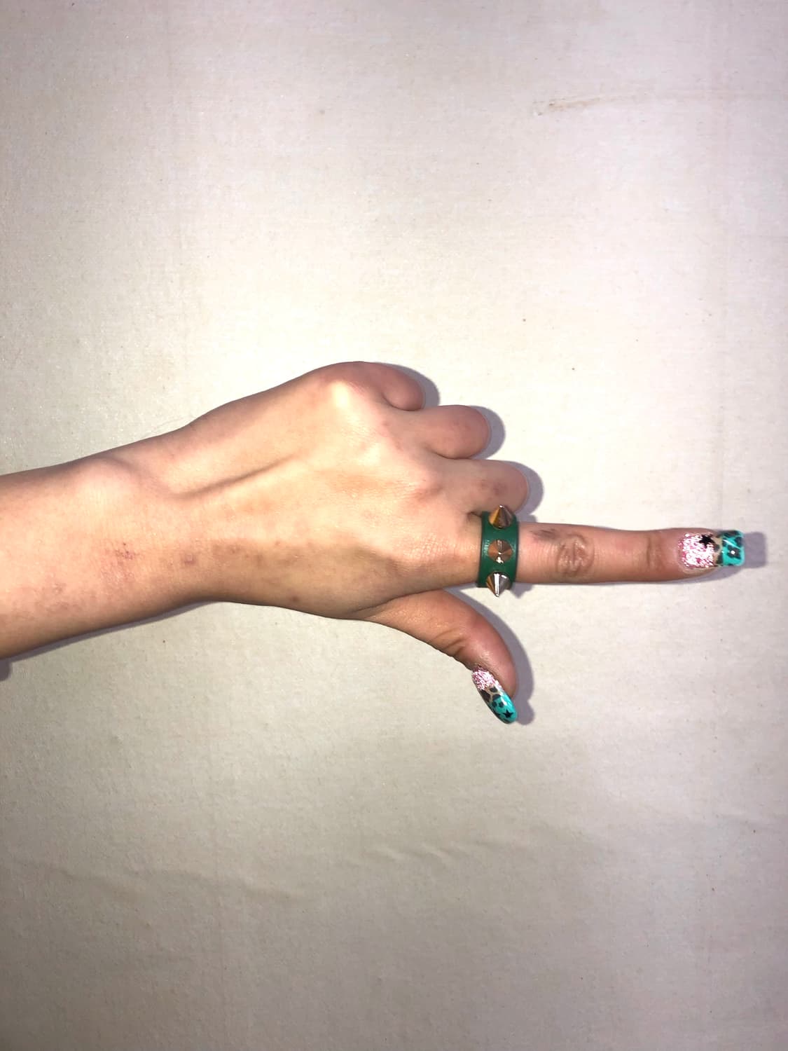 스터드 그린 반지 상품이미지6