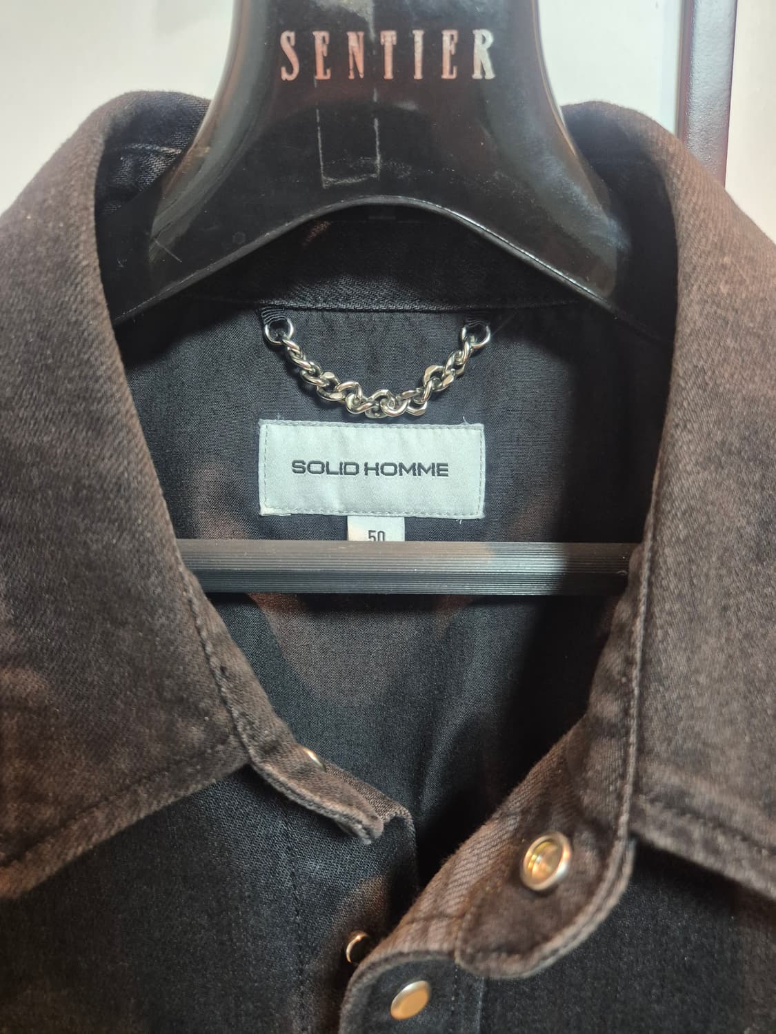 솔리드 옴므 블랙 데님 자켓 상품이미지3