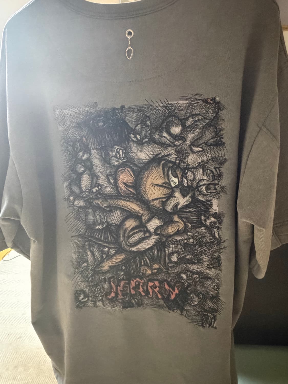 송지오 옴므 제리 반팔 회색 상품이미지1