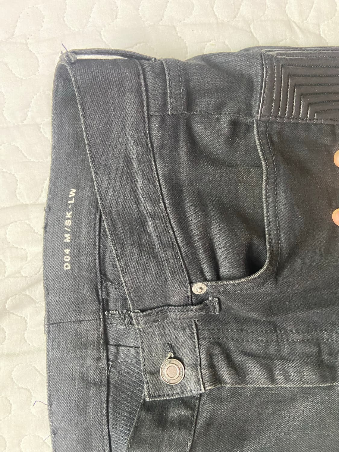 Slp 13 leather panel jeans 상품이미지5