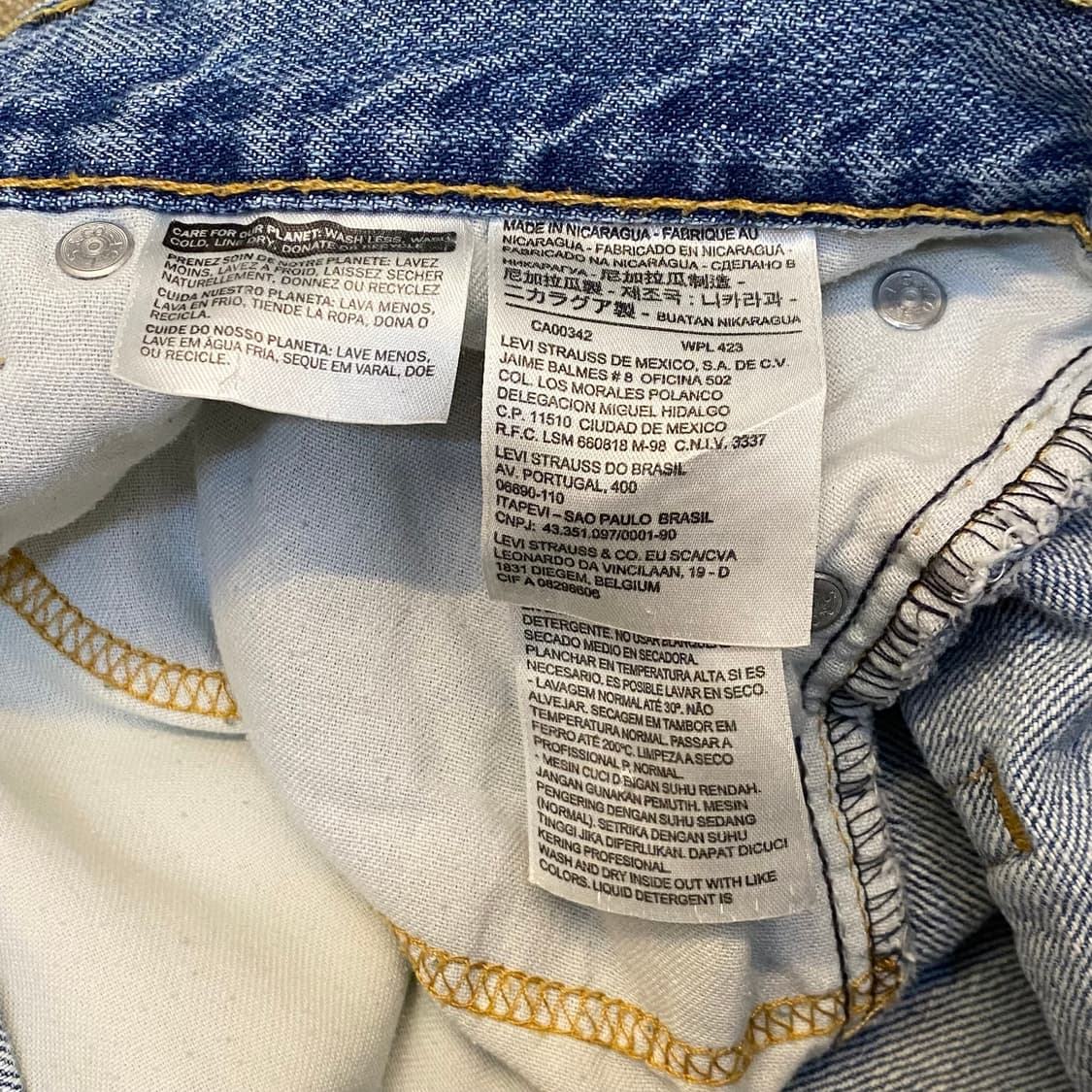 미국 빈티지 리바이스 505 연청바지 34size 상품이미지4