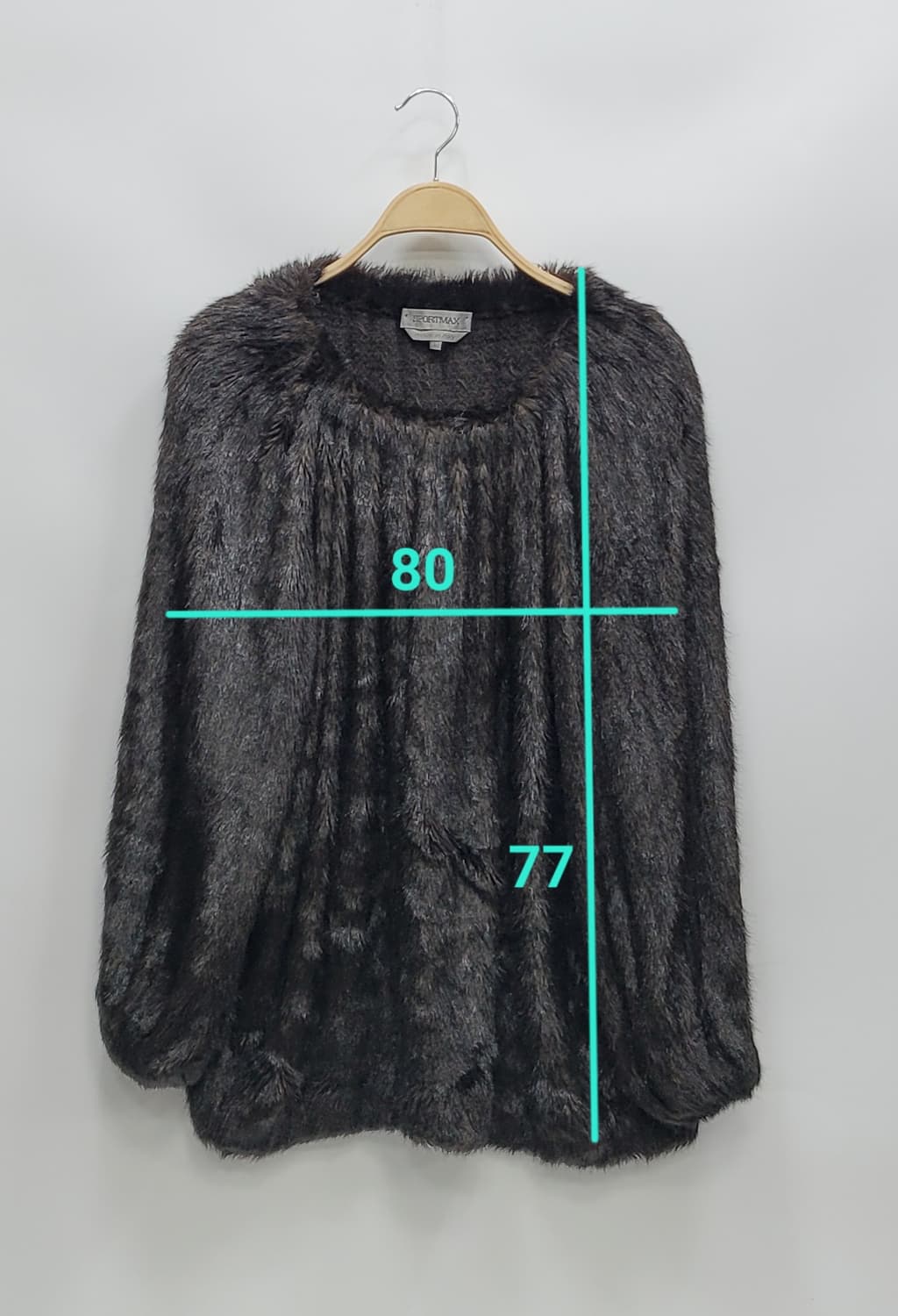 스포트막스 페이크퍼 오버핏 티셔츠 / 여 FREE 블랙+브라운
 상품이미지10