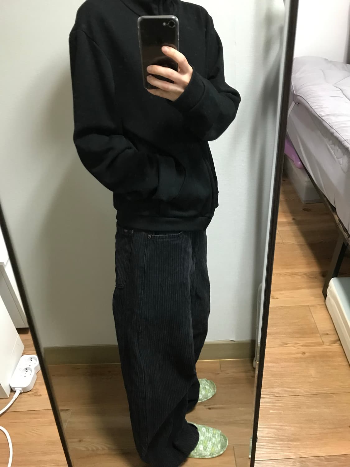 스트라이프 블랙팬츠 상품이미지3