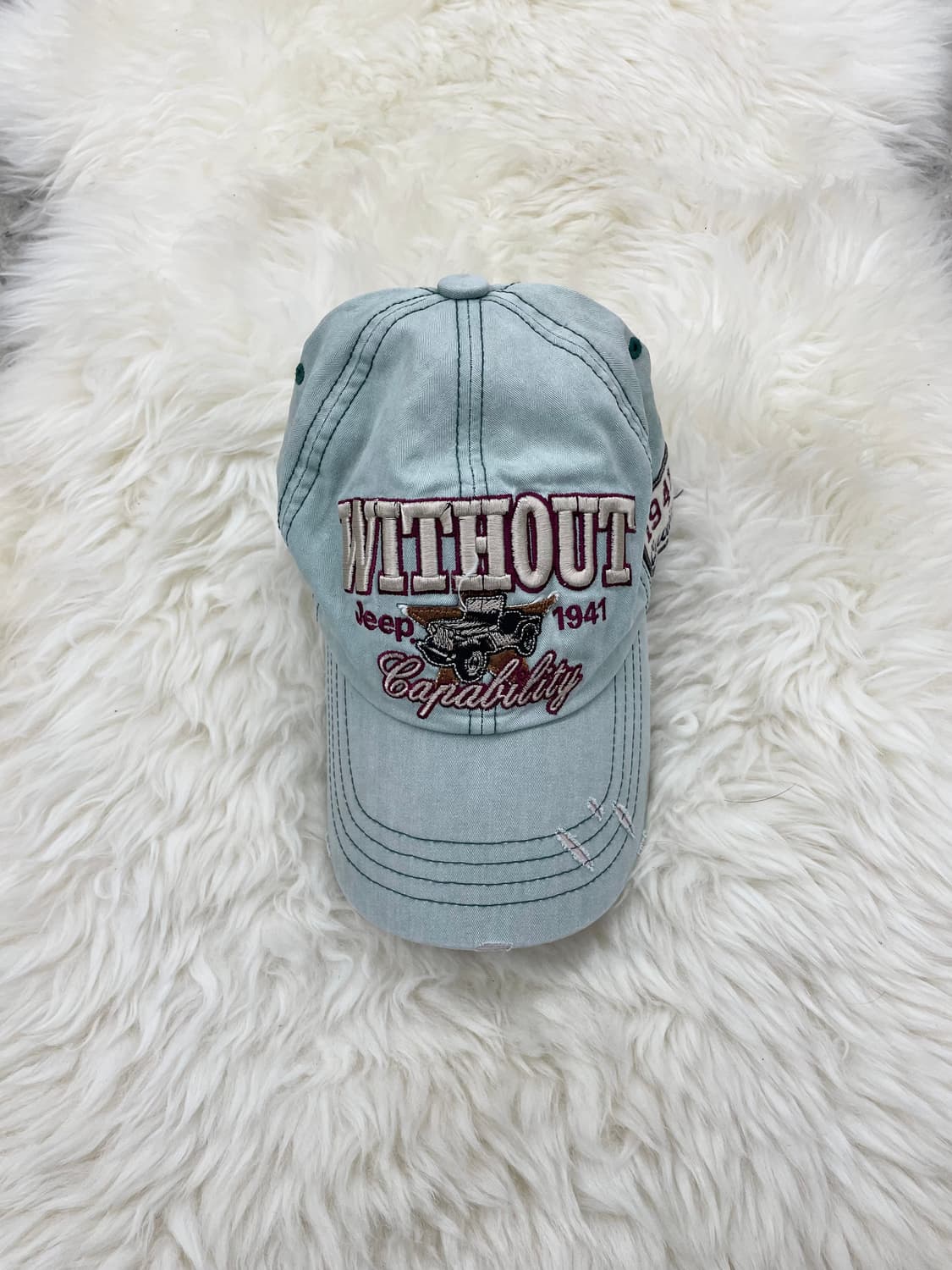 지프 민트 워싱 자수 캡 상품이미지1